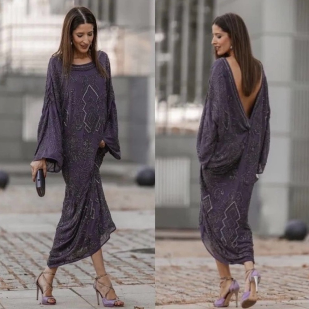 Embroidered beaded dress